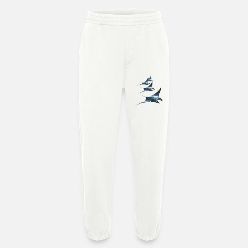 Manta Ray, Devil Ray, Stingray, Diver - Heavyweight Jogging Pants - made by SPREAD  - OFF WHITE