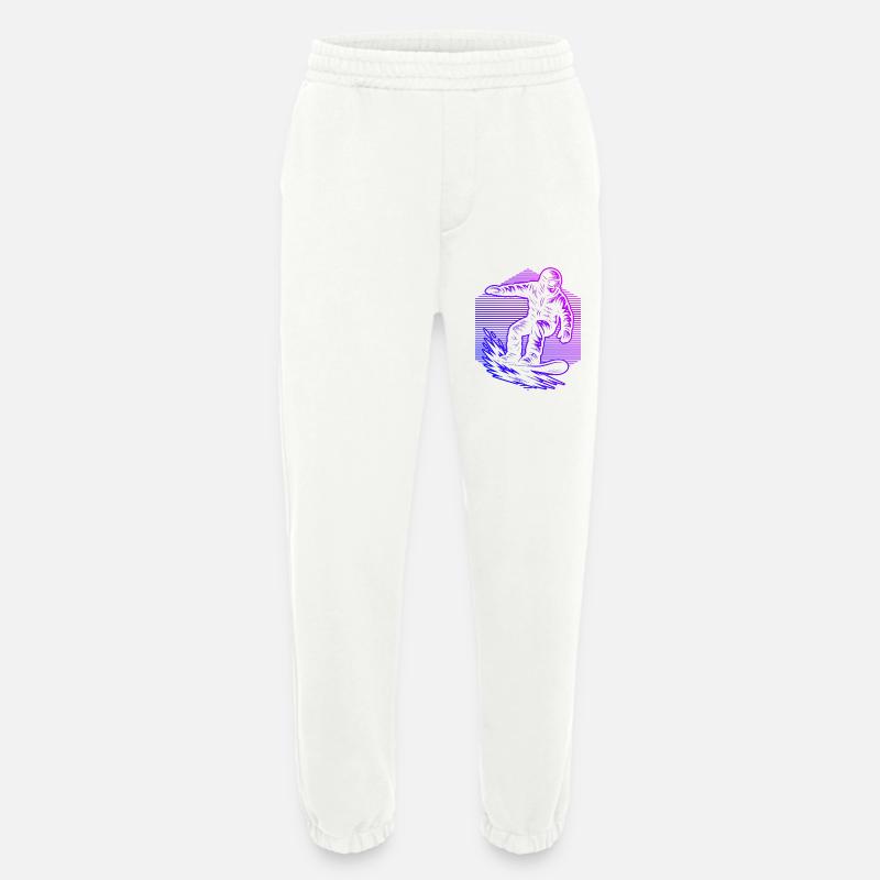 Charakterstarkes Snowboard Design - Heavyweight Jogginghose - made by SPREAD - OFF WHITE