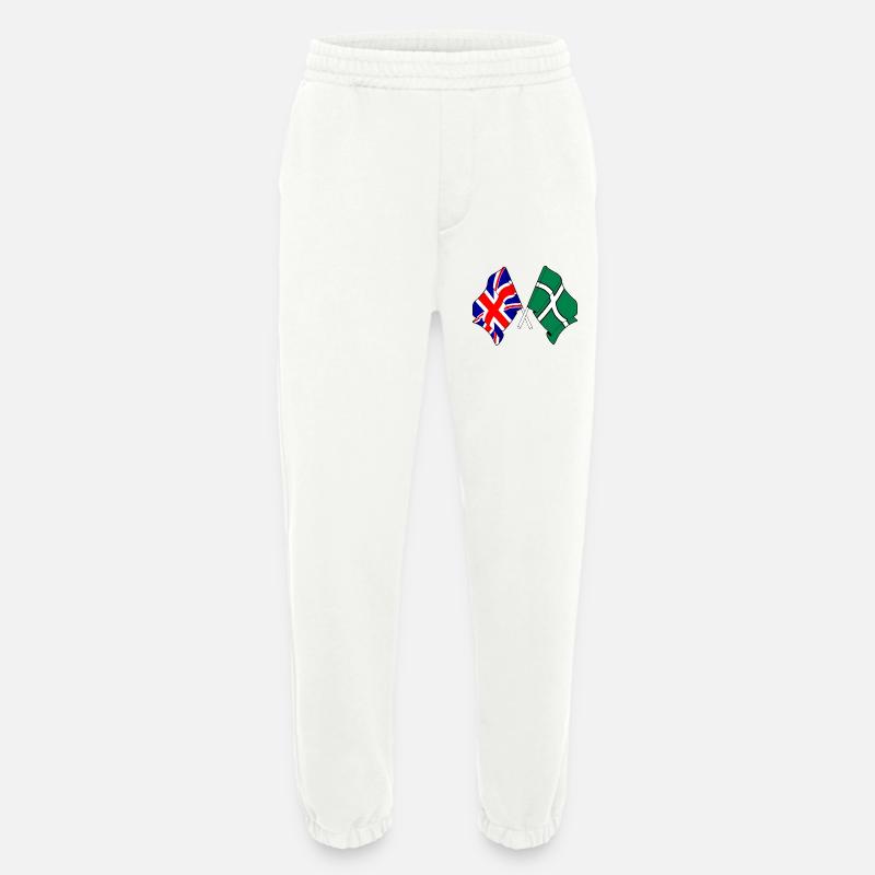 Devon & Great Britain Cross - Heavyweight Jogginghose - made by SPREAD  - OFF WHITE