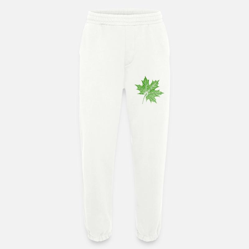 Leaf Maple / Maple Leaf - Heavyweight Jogging Pants - made by SPREAD  - OFF WHITE