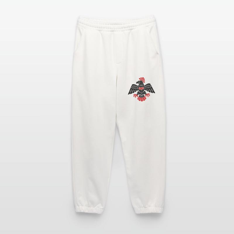 Aztec Eagle Totem Pattern Heavyweight Jogging Pants - made by SPREAD 