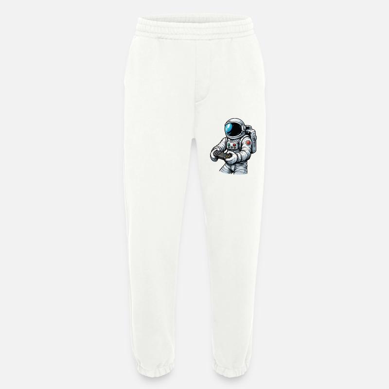 Astronaut with game controller - Heavyweight Jogging Pants - made by SPREAD  - OFF WHITE