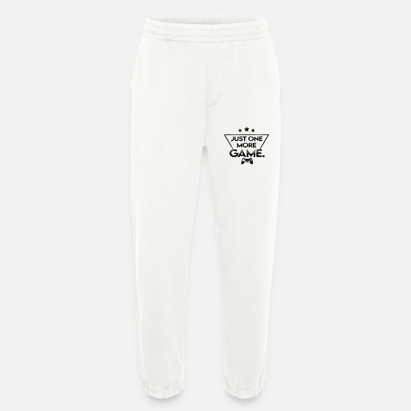 Just_one_more_game_-_schwarz_ - Heavyweight Jogginghose - made by SPREAD  - OFF WHITE