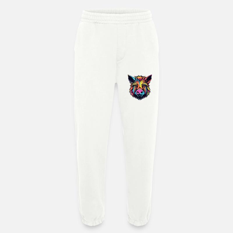 Neonfarbenes Wildschwein - Heavyweight Jogginghose - made by SPREAD  - OFF WHITE
