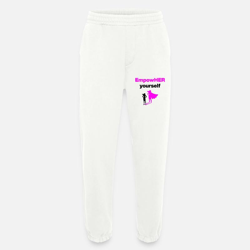 EMPOHER YOURSELF PINK EMPOWERMENT SUPERHELDIN - Heavyweight Jogginghose - made by SPREAD - OFF WHITE