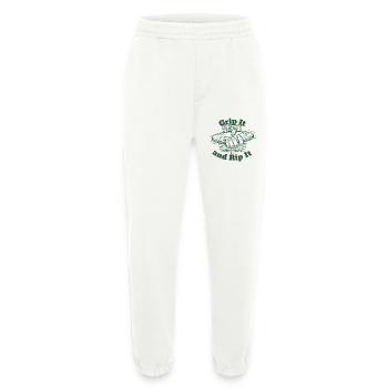 Grip It And Rip It Disc Golf Flying Disc - Heavyweight Jogging Pants - made by SPREAD  - OFF WHITE - Front