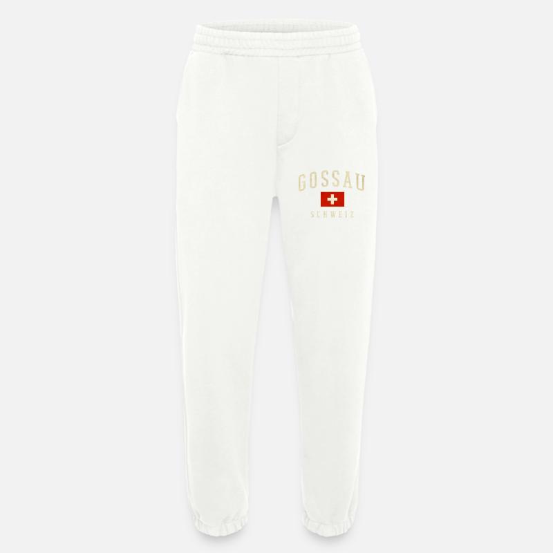 Gossau Schweiz Emblem mit Schweizer Flagge - Heavyweight Jogginghose - made by SPREAD  - OFF WHITE