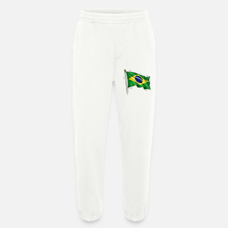 Brasilien Flagge - Heavyweight Jogginghose - made by SPREAD  - OFF WHITE