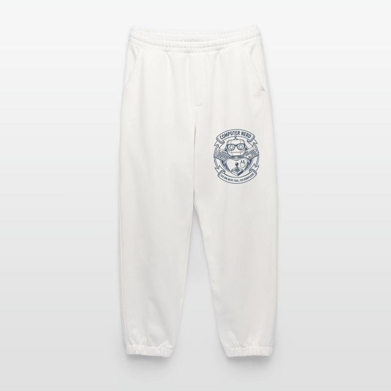 Computer Nerd Robot Logo Heavyweight Jogging Pants - made by SPREAD 