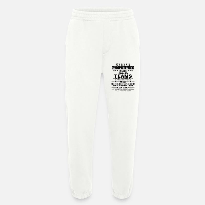 Stolzer Chef von einem loyalen Team - Heavyweight Jogginghose - made by SPREAD  - OFF WHITE