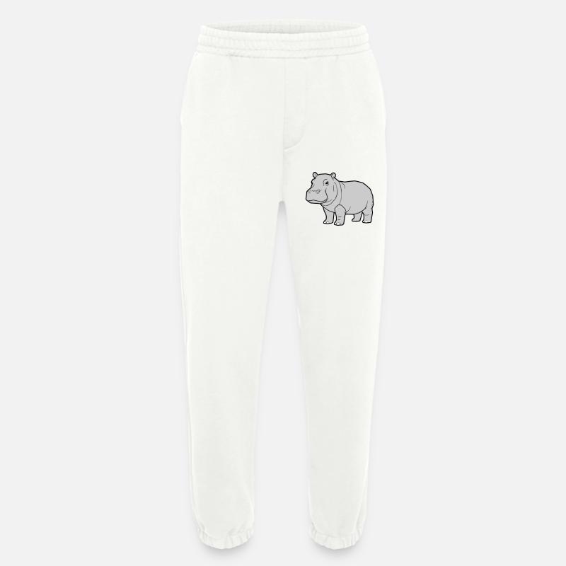 Nilpferd Stehend Comic Tier Zoo - Heavyweight Jogginghose - made by SPREAD  - OFF WHITE