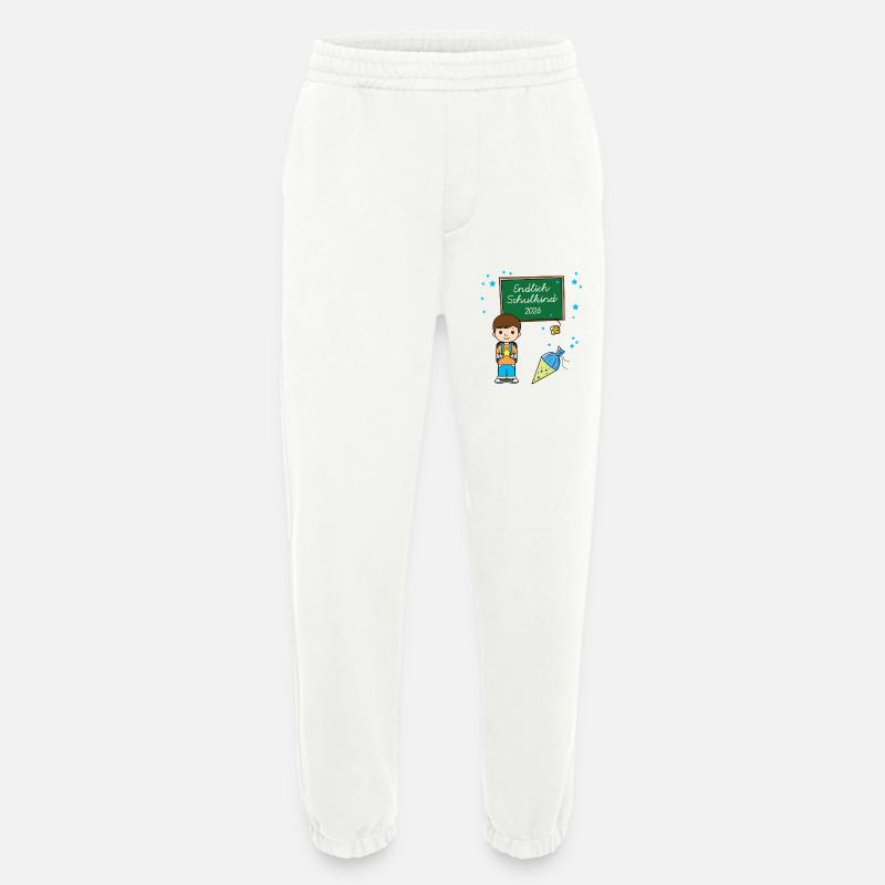 Endlich Schulkind 2026 Einschulung Schule Anfang - Heavyweight Jogginghose - made by SPREAD  - OFF WHITE