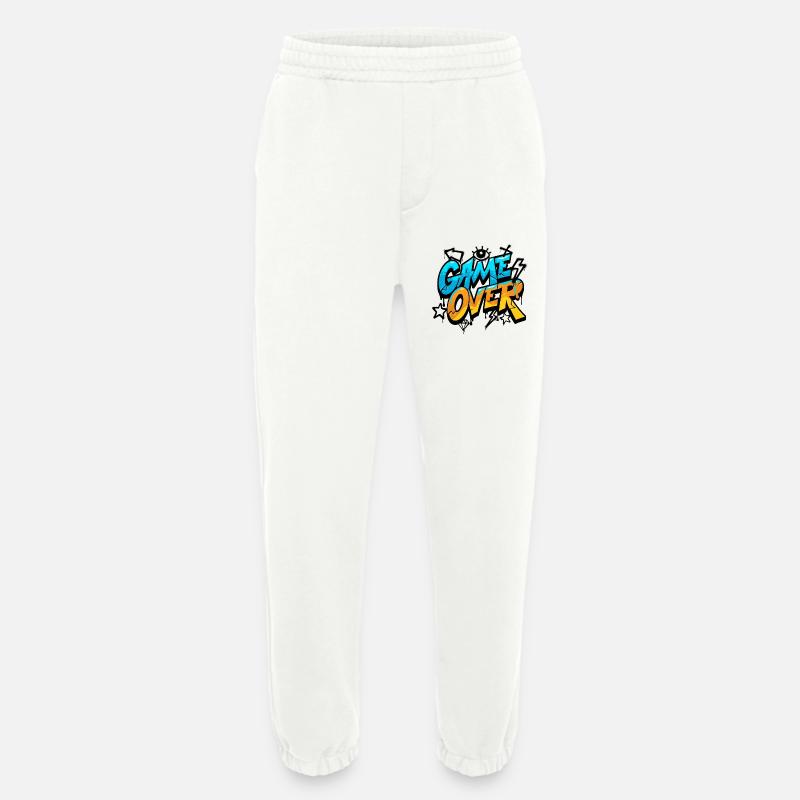 Game Over Graffiti Splash Tee - Pantalon de jogging bio épais fabriqué en UE - OFF WHITE