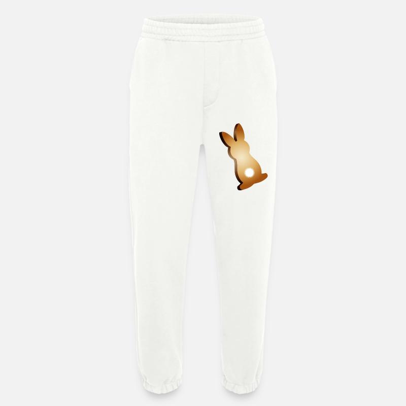 Easter bunny cookies with stubby tails - Heavyweight Jogging Pants - made by SPREAD  - OFF WHITE