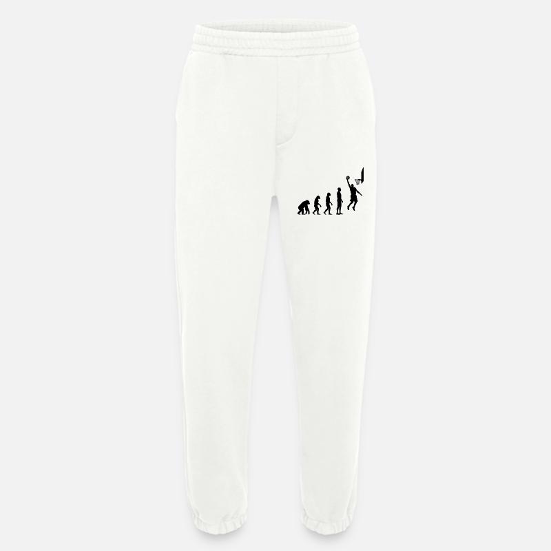 Basketball Evolution Human to Hoops Player - Heavyweight Jogginghose - made by SPREAD  - OFF WHITE
