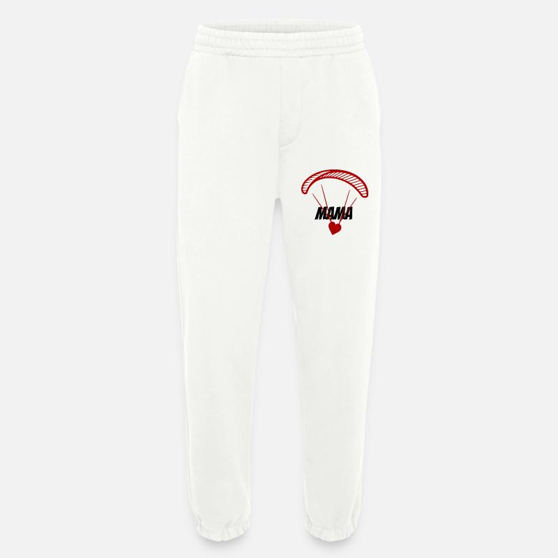 Gleitschirm mit Mama Schrift und Herz - Heavyweight Jogginghose - made by SPREAD  - OFF WHITE