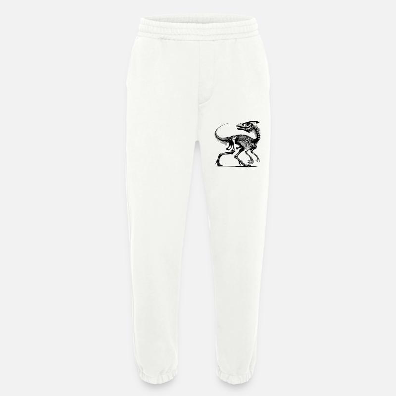 Dinosaurier Raptor mit Rückgrat Knochen - Heavyweight Jogginghose - made by SPREAD  - OFF WHITE