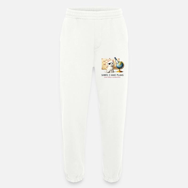 Evil Cat Weltbeherrschungs-Pläne - Heavyweight Jogginghose - made by SPREAD  - OFF WHITE