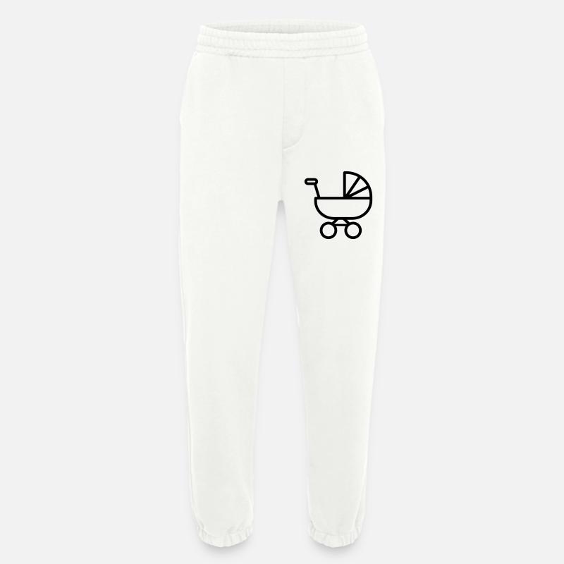 stroller_-1-stroller - Heavyweight Jogging Pants - made by SPREAD  - OFF WHITE
