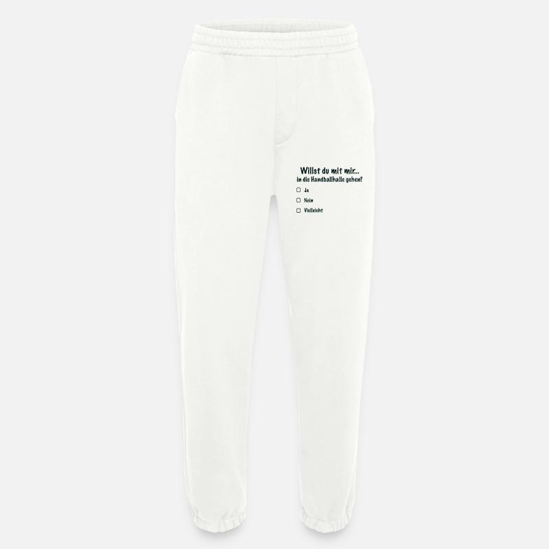 Handballdate Spruch Einladung (Schwarz) - Heavyweight Jogginghose - made by SPREAD  - OFF WHITE
