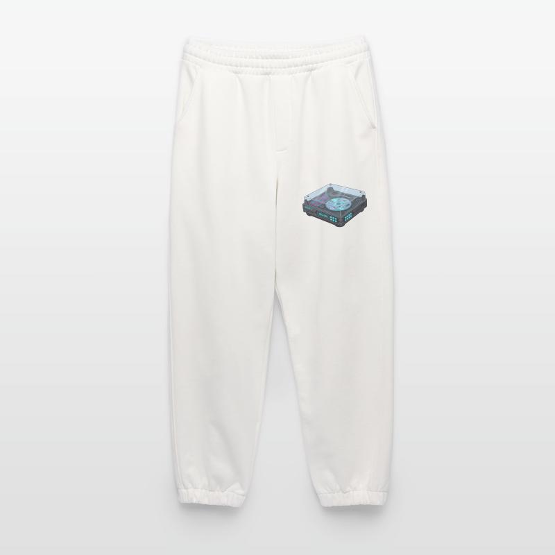 Futuristic Turntable Cool Modern Design Heavyweight Jogging Pants - made by SPREAD 