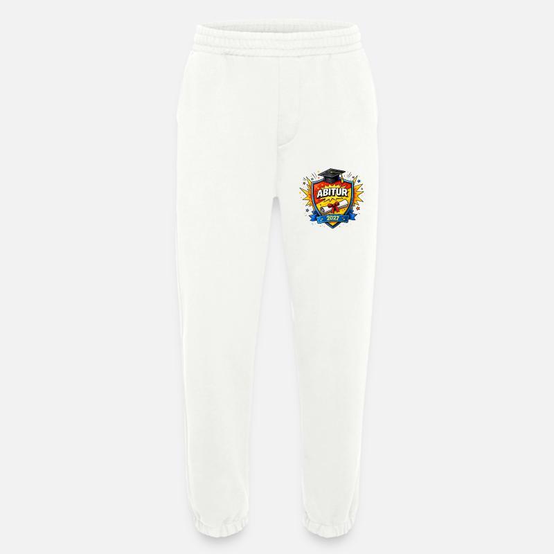 Abitur 2027 Abschluss Comic Schild - Heavyweight Jogginghose - made by SPREAD  - OFF WHITE