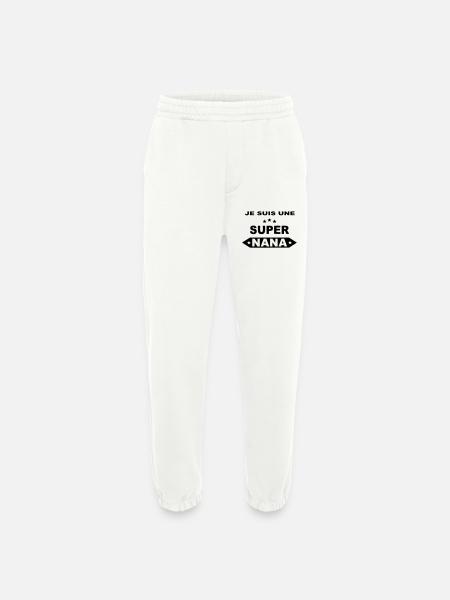 Je suis une super nana - Pantalon de jogging bio épais fabriqué en UE - OFF WHITE