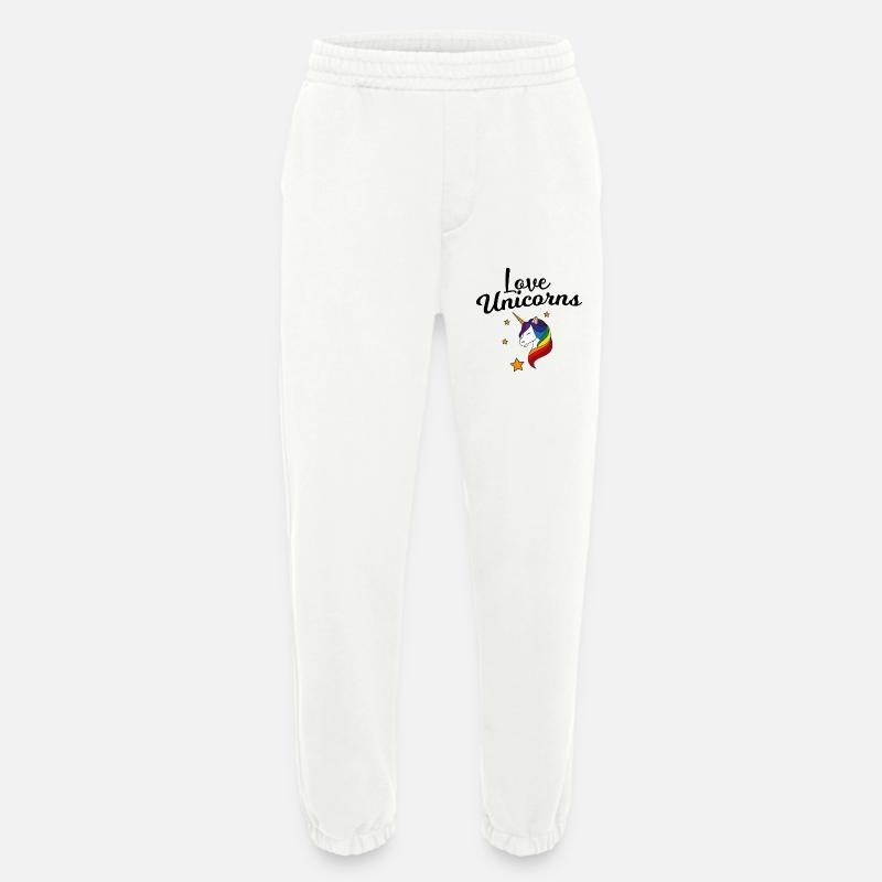 Regenbogen Einhorn Sternenzauber - Heavyweight Jogginghose - made by SPREAD  - OFF WHITE