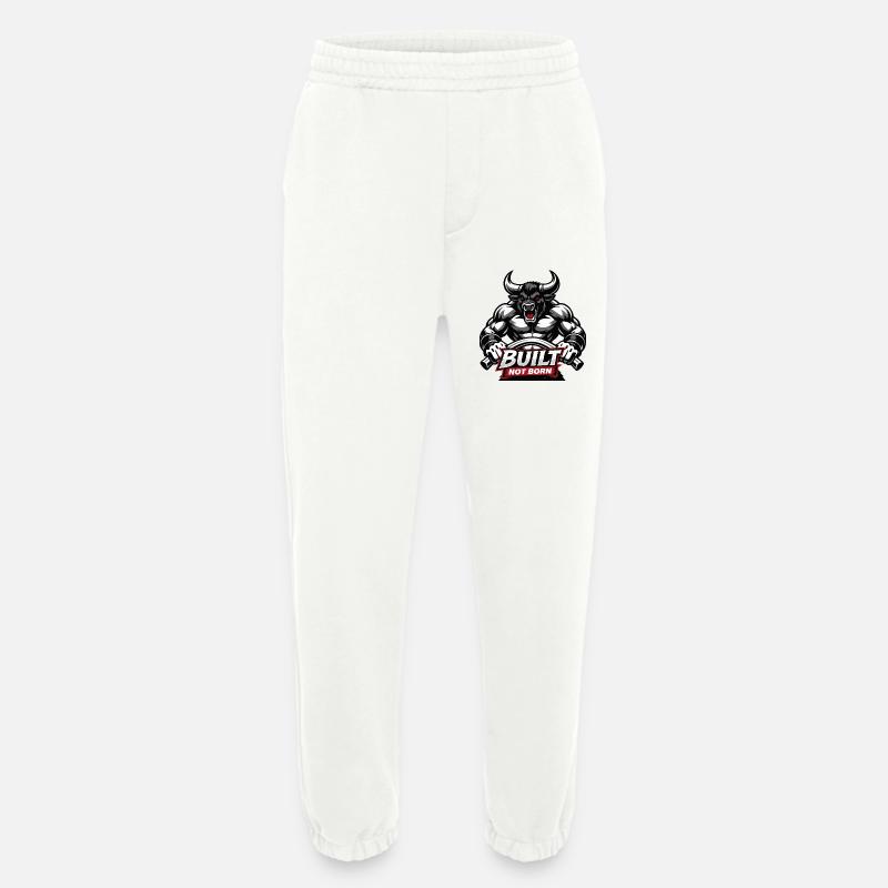 Bodybuilder /  Minotaurus / Built not born         - Heavyweight Jogginghose - made by SPREAD  - OFF WHITE