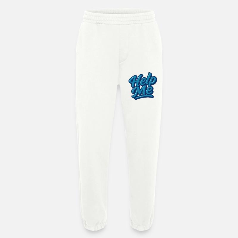 Hilfe Me Blau Script Logo - Heavyweight Jogginghose - made by SPREAD  - OFF WHITE