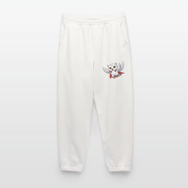 Coole Eule Motivationssprüche Held Schneeeule Heavyweight Jogginghose - made by SPREAD 
