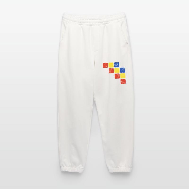 Colors Ornament Pattern - Basic Colors Heavyweight Jogging Pants - made by SPREAD 