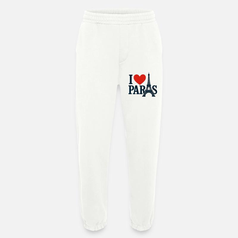Ich liebe Paris Eiffel Herz - Heavyweight Jogginghose - made by SPREAD  - OFF WHITE
