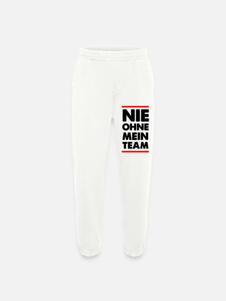 Never without a team - Heavyweight Jogging Pants - made by SPREAD - OFF WHITE