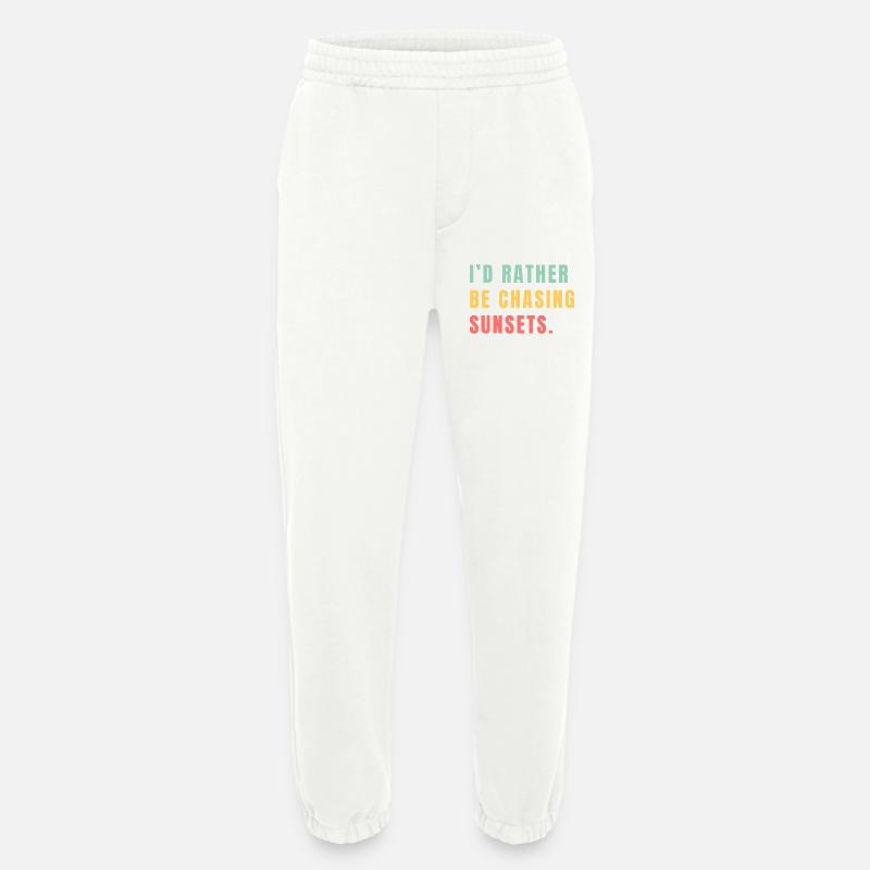 I'd rather be chasing sunsets - Heavyweight Jogging Pants - made by SPREAD - OFF WHITE
