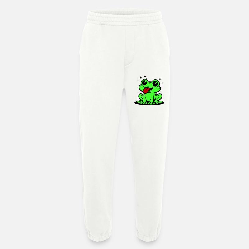 Toad Comic Frog - Heavyweight Jogging Pants - made by SPREAD  - OFF WHITE