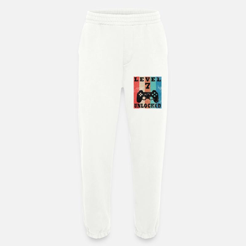 Level 7 Unlocked Retro Controller - Heavyweight Jogging Pants - made by SPREAD  - OFF WHITE