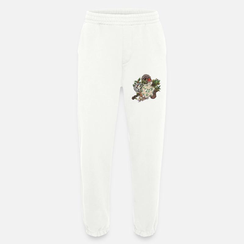 RPG Tabletop D20 Dice Gift Druid - Heavyweight Jogging Pants - made by SPREAD  - OFF WHITE