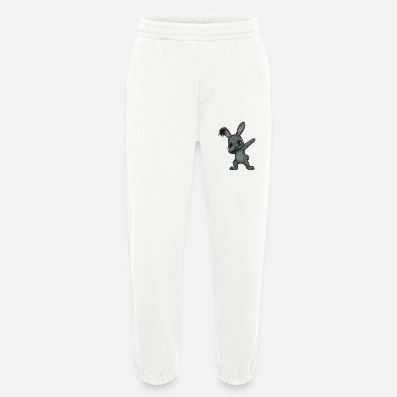 Patchwork Häschen Doodle - Heavyweight Jogginghose - made by SPREAD  - OFF WHITE