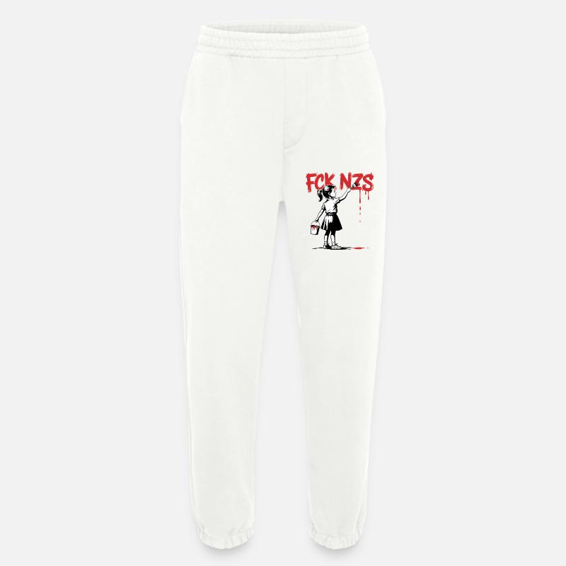 F*ck Nazis – Antifaschistischer Tee - Heavyweight Jogginghose - made by SPREAD  - OFF WHITE