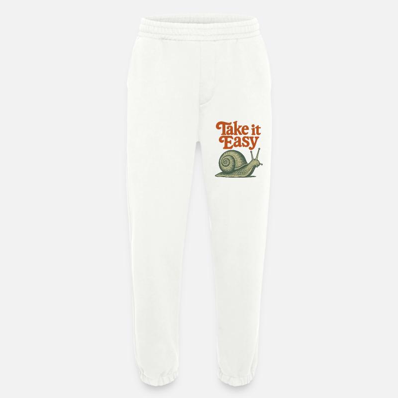 Nimm es locker Snail Retro - Heavyweight Jogginghose - made by SPREAD  - OFF WHITE