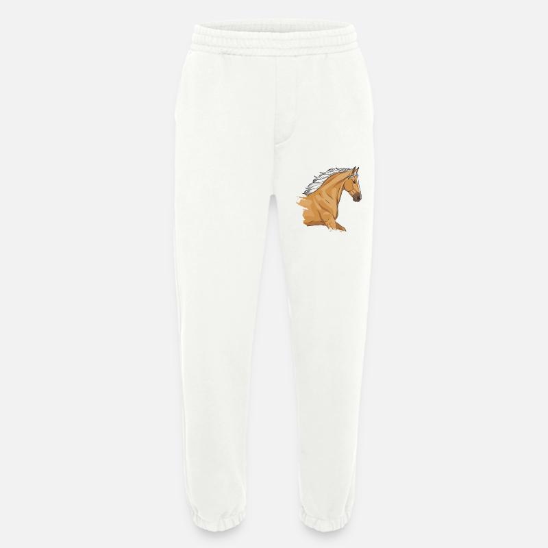 Der Kopf eines Palomino-Pferdes - Heavyweight Jogginghose - made by SPREAD  - OFF WHITE