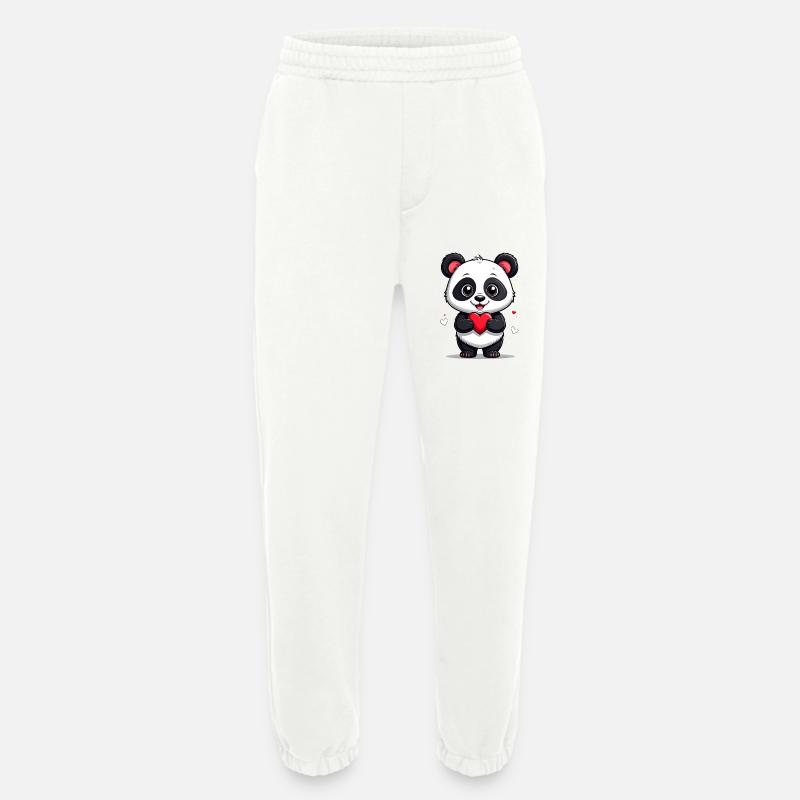 Panda mit Herz - Heavyweight Jogginghose - made by SPREAD  - OFF WHITE
