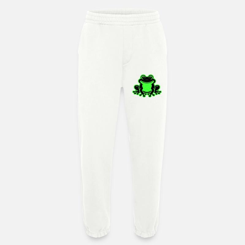 Toad Comic Frog - Heavyweight Jogging Pants - made by SPREAD  - OFF WHITE