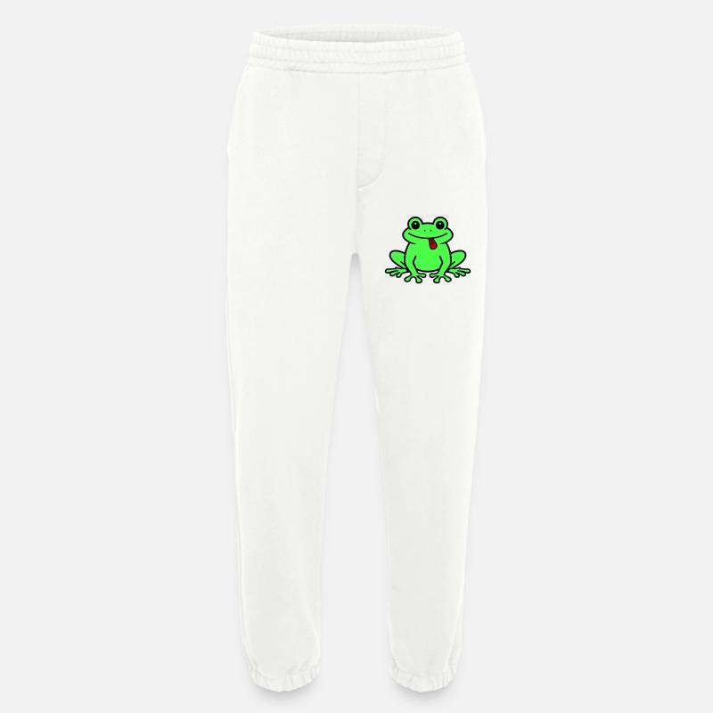 Toad Comic Frog - Heavyweight Jogging Pants - made by SPREAD  - OFF WHITE