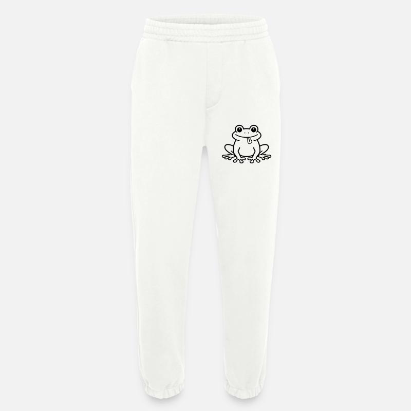 Toad Comic Frog - Heavyweight Jogging Pants - made by SPREAD  - OFF WHITE