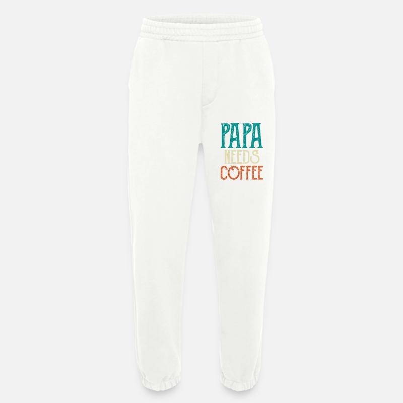 Papa Needs Coffee - Heavyweight Jogginghose - made by SPREAD  - OFF WHITE