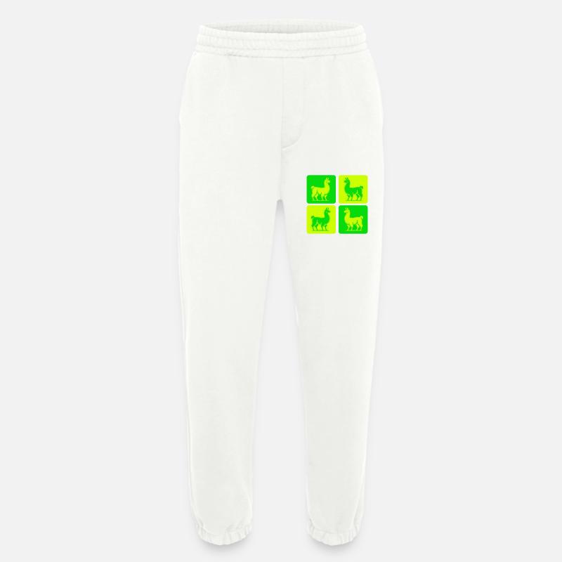 Lama Pop Art - Heavyweight Jogginghose - made by SPREAD  - OFF WHITE