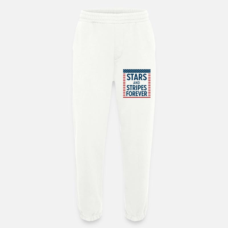 Forever Sterne und Streifen - Heavyweight Jogginghose - made by SPREAD - OFF WHITE