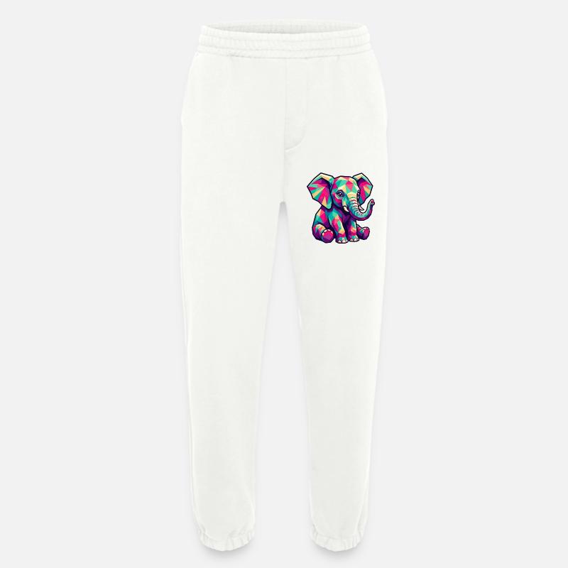 Buntes Elefantendesign – Niedlicher Elefant - Heavyweight Jogginghose - made by SPREAD  - OFF WHITE